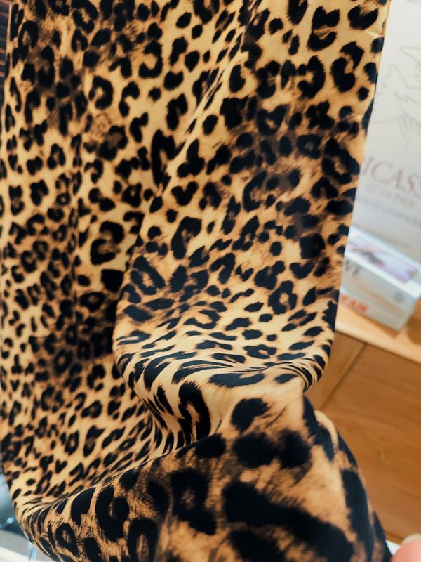 Leopard Print Split Fishtail Skirt in Skirts