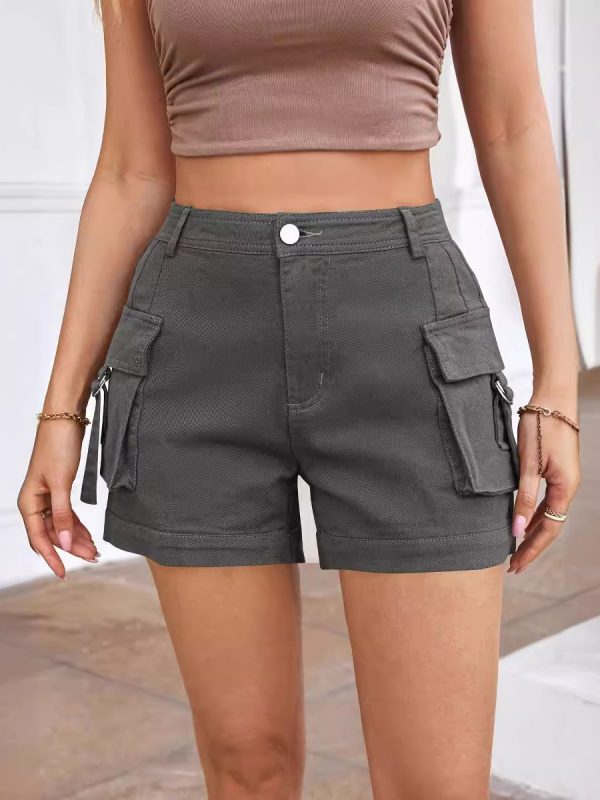 High Waist Sexy Elastic Pocket Casual Shorts in Shorts