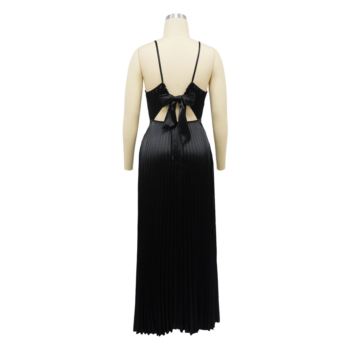 Artificial Silk Pleated Dress in Dresses