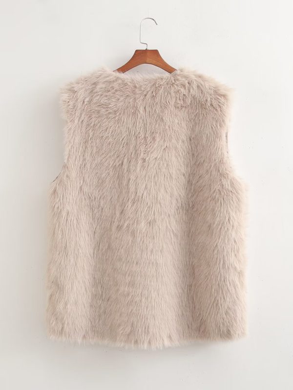 French Artificial Fur Warm Vest Jacket in Coats & Jackets